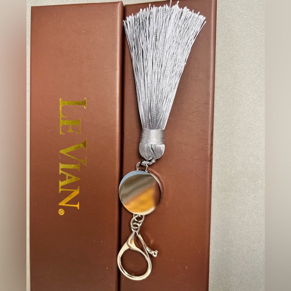 LeVian Gray Silky Tassel keychain